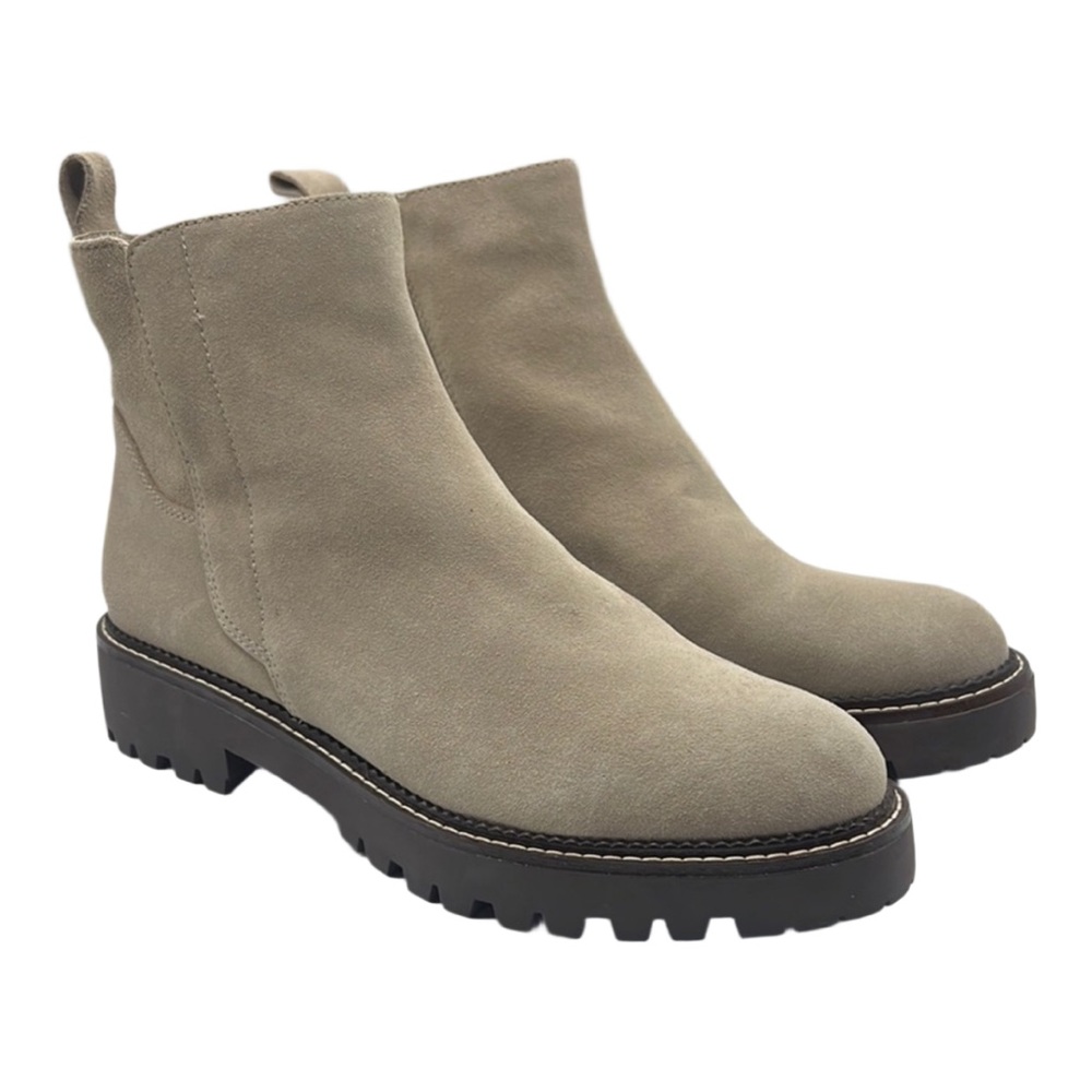 Nordstrom Sz 10 Miller2 Water Resistant Chic Tan Suede Ankle Boots NEW‎